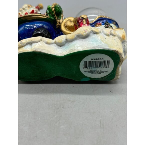 Vintage Christmas Santa Sleigh Snow Globe Figurine 5" Tall Pre-owned READ - Picture 7 of 7